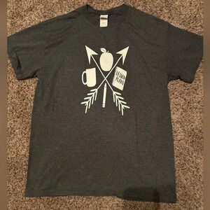 Graphic Teacher Tshirt Gray with Arrows